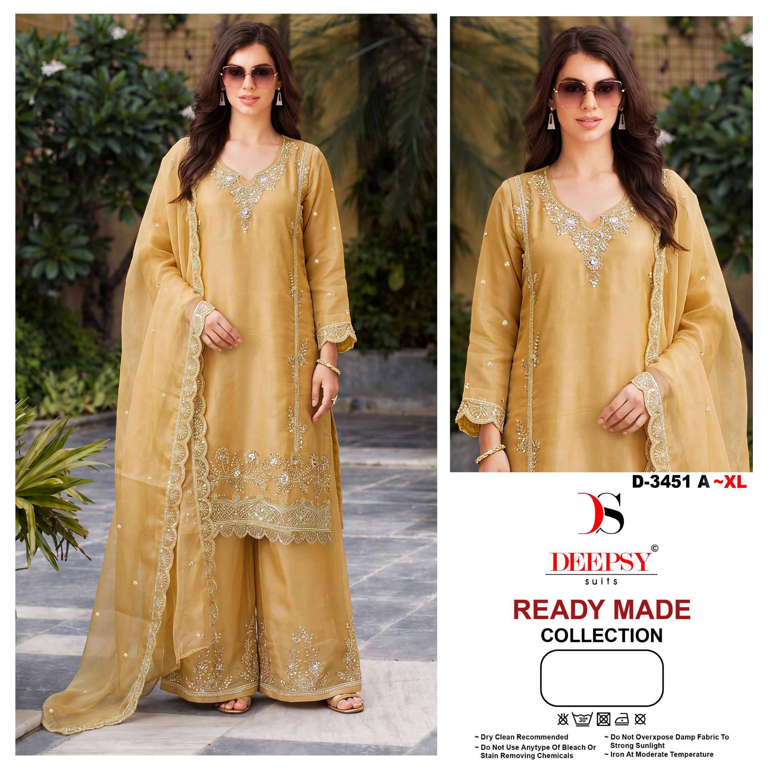 D-3451 By Deepsy  Pakistani Stylish Beautiful Colourful Printed & Embroidered Party Wear & Occasional Wear Pure cotton Dresses At Wholesale Price